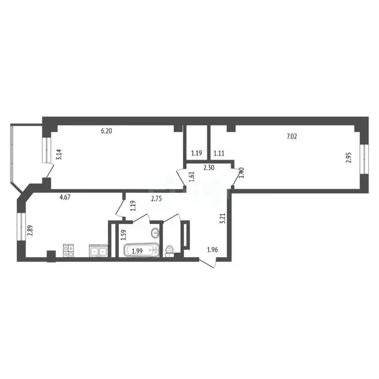 2-к кв. Саха (Якутия), Якутск ул. Кирова, 31/4А (69.0 м) - Фото 1
