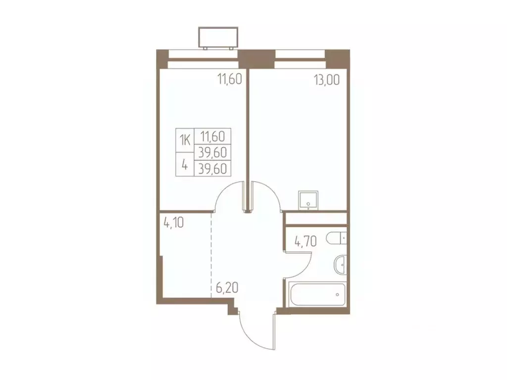 1-к кв. Московская область, Пушкино Фабрикант жилой комплекс, 1 (39.6 ... - Фото 1