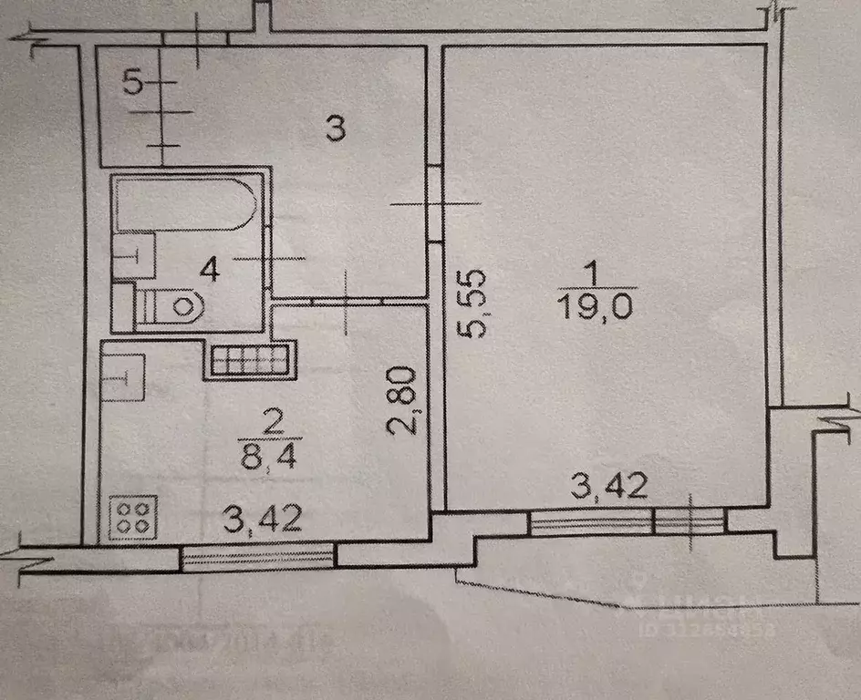 1-к кв. Ханты-Мансийский АО, Нижневартовск ул. Мира, 31/1 (37.0 м) - Фото 0