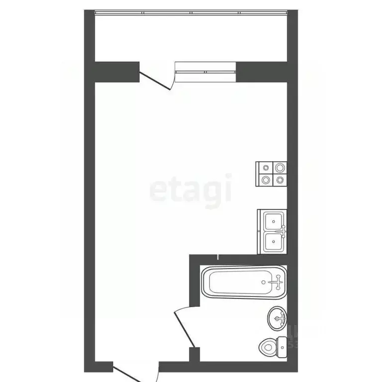Студия Ростовская область, Батайск ул. Максима Горького, 144 (23.0 м) - Фото 2