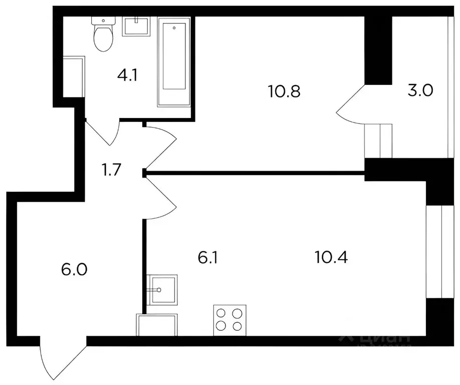 2-к кв. Московская область, Пушкино ул. Просвещения, 10к2 (40.0 м) - Фото 1