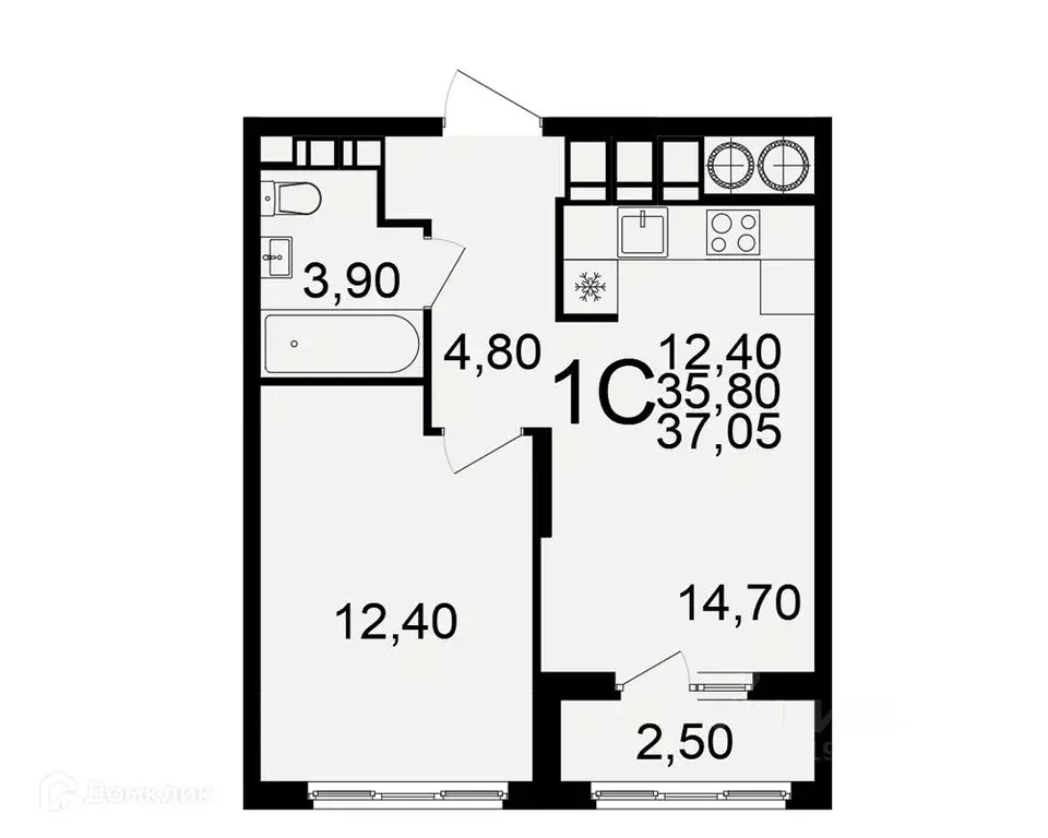 1-к кв. Рязанская область, Рязань Березовая ул., 5к1 (37.05 м) - Фото 0