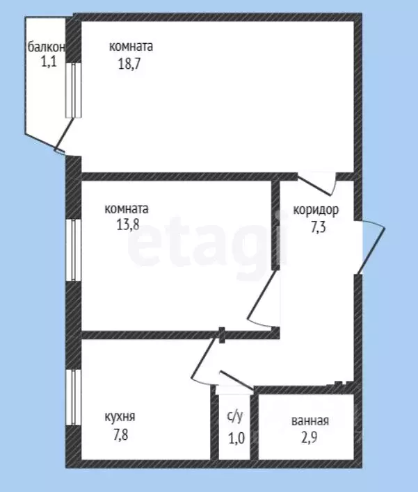 2-к кв. Краснодарский край, Новороссийск ул. Циолковского, 7 (53.0 м) - Фото 1