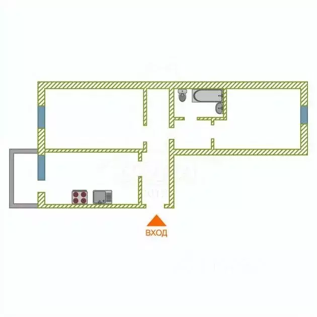 2-к кв. Ханты-Мансийский АО, Сургут ул. Крылова, 32 (71.0 м) - Фото 1