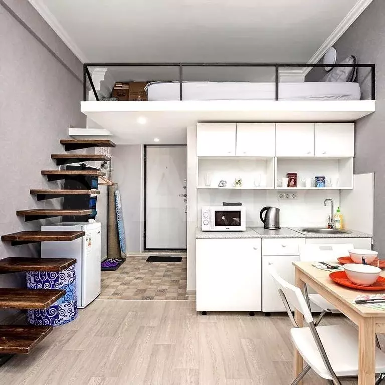 Апартаменты-студия, 16,7 м, 4/4 эт. - Фото 1
