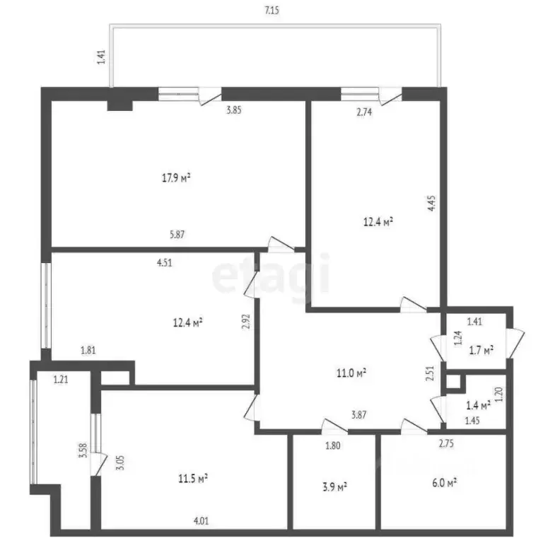 3-к кв. Севастополь ул. Семипалатинская, 25 (87.0 м) - Фото 1