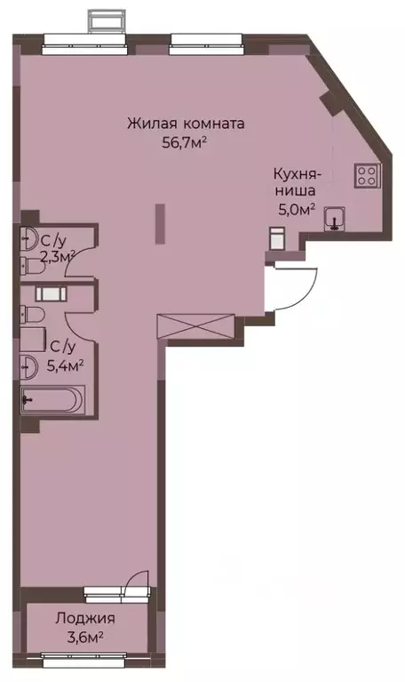 1-к кв. Нижегородская область, Нижний Новгород ул. Максима Горького, ... - Фото 1
