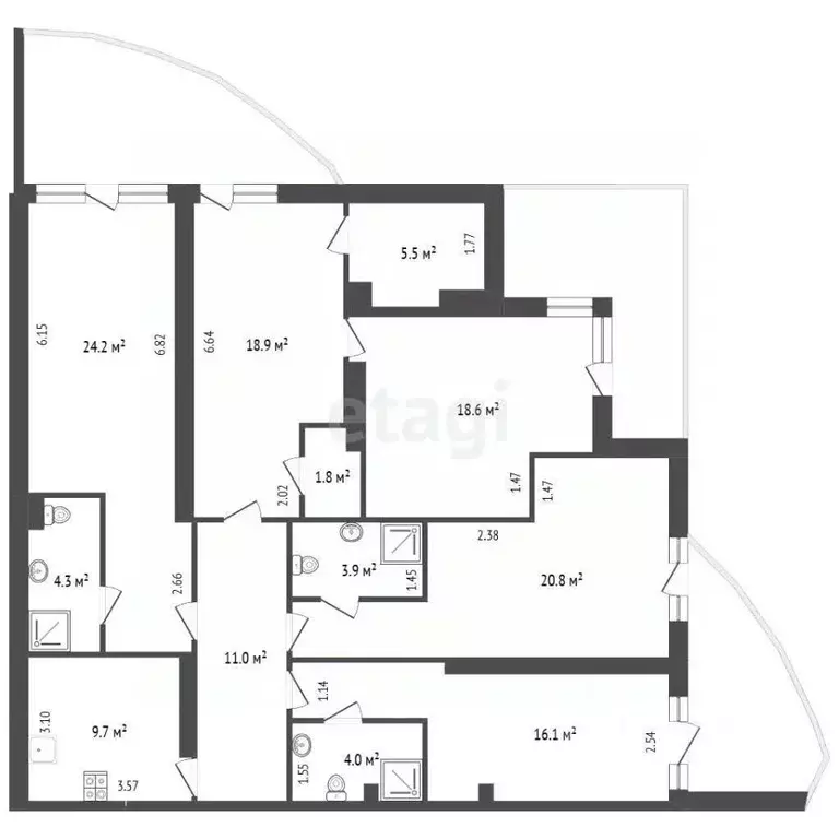 5-к кв. Крым, Ялта муниципальный округ, Курпаты пгт ш. Алупкинское, ... - Фото 2