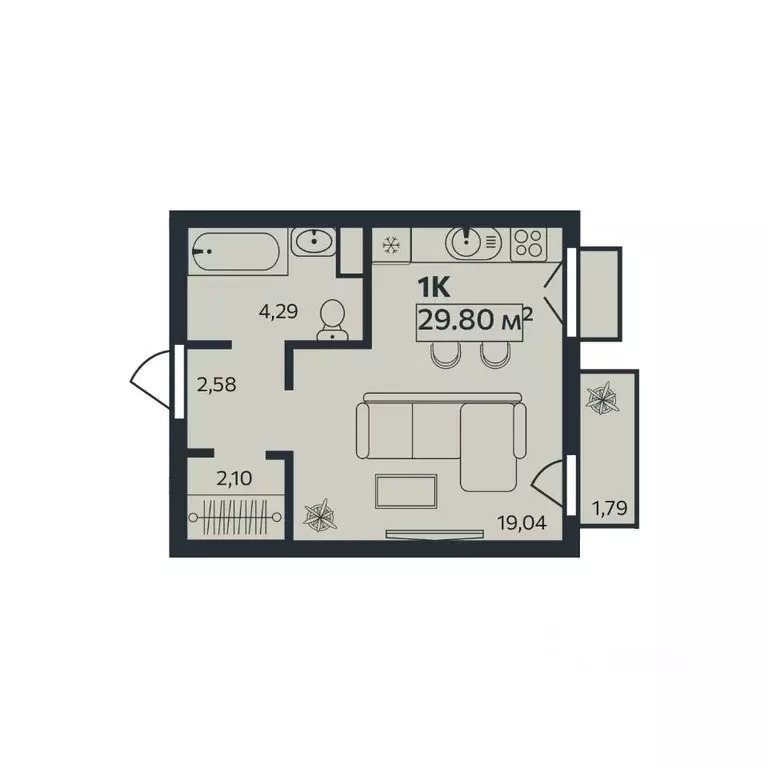 Студия Ленинградская область, Всеволожский район, Заневское городское ... - Фото 1