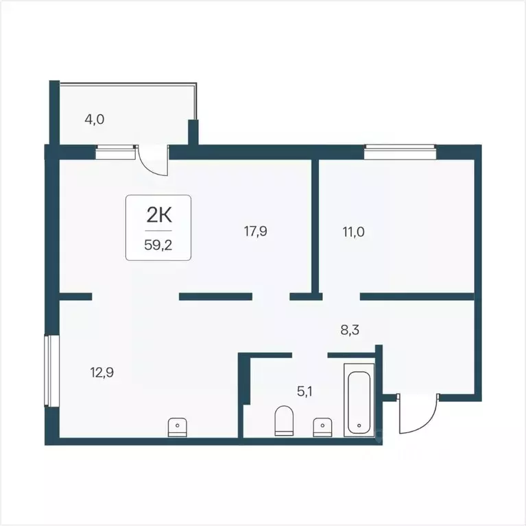 2-к кв. Новосибирская область, Новосибирск Кедровая ул., 80/3 (59.2 м) - Фото 0