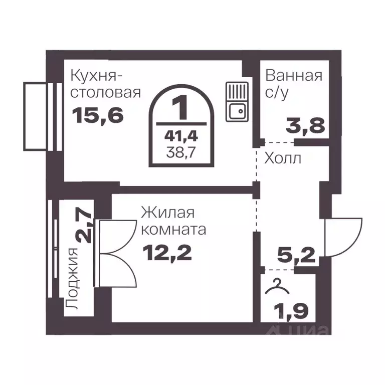 1-к кв. Челябинская область, Челябинск просп. Ленина, 19В (38.7 м) - Фото 0