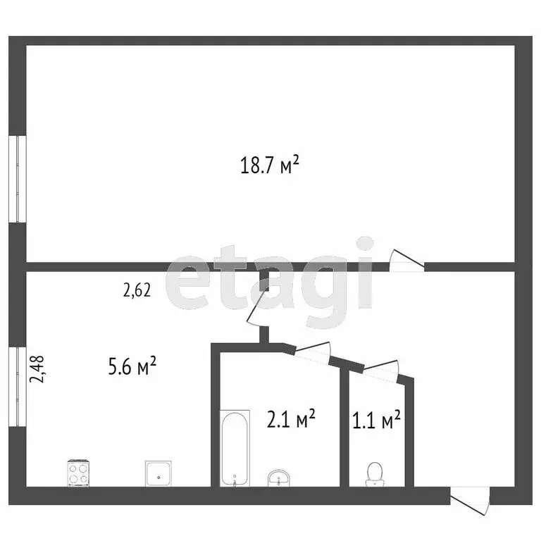 1-комнатная квартира: Тверь, Волоколамский проспект, 16 (31.2 м) - Фото 1