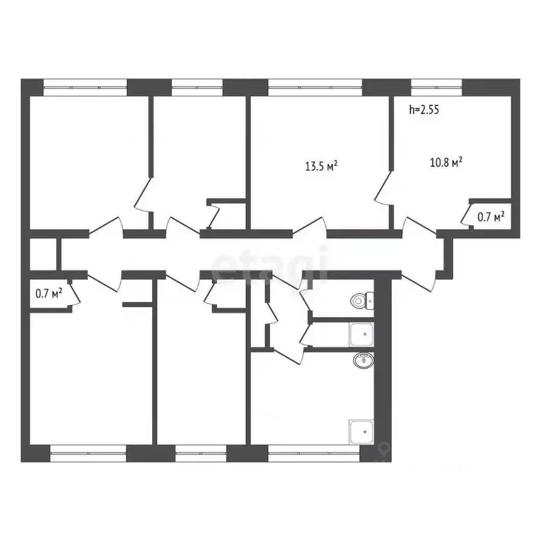 Комната Красноярский край, Красноярск ул. Курчатова, 2 (25.0 м) - Фото 2