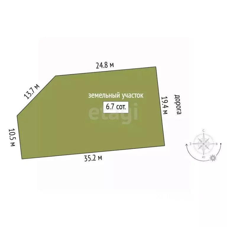 Участок в Тюменская область, Тюменский муниципальный округ, ... - Фото 1