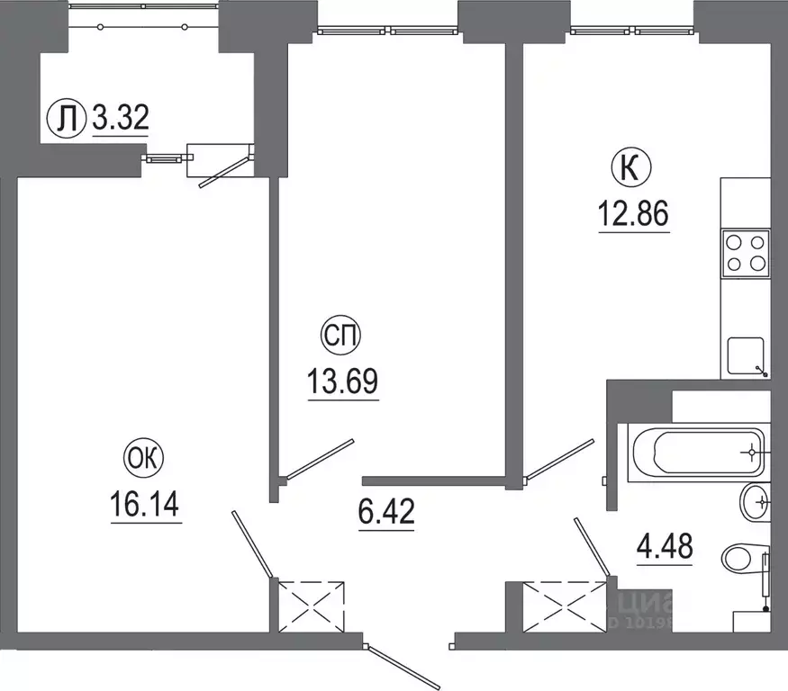 2-к кв. Иркутская область, Иркутск ИВАТУ городок, Авиатор жилой ... - Фото 1