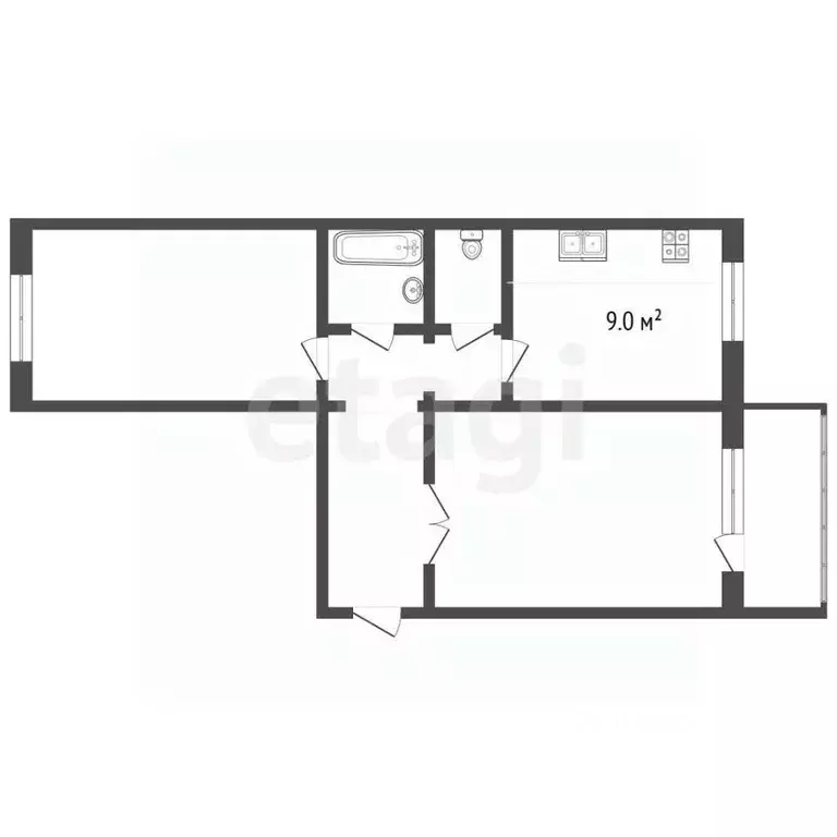 2-к кв. Челябинская область, Миасс Амурская ул., 28 (53.0 м) - Фото 2