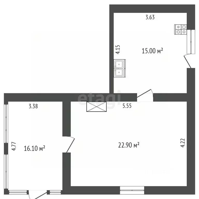 2-к кв. Крым, Ялта ул. Бирюкова, 6 (54.0 м) - Фото 2
