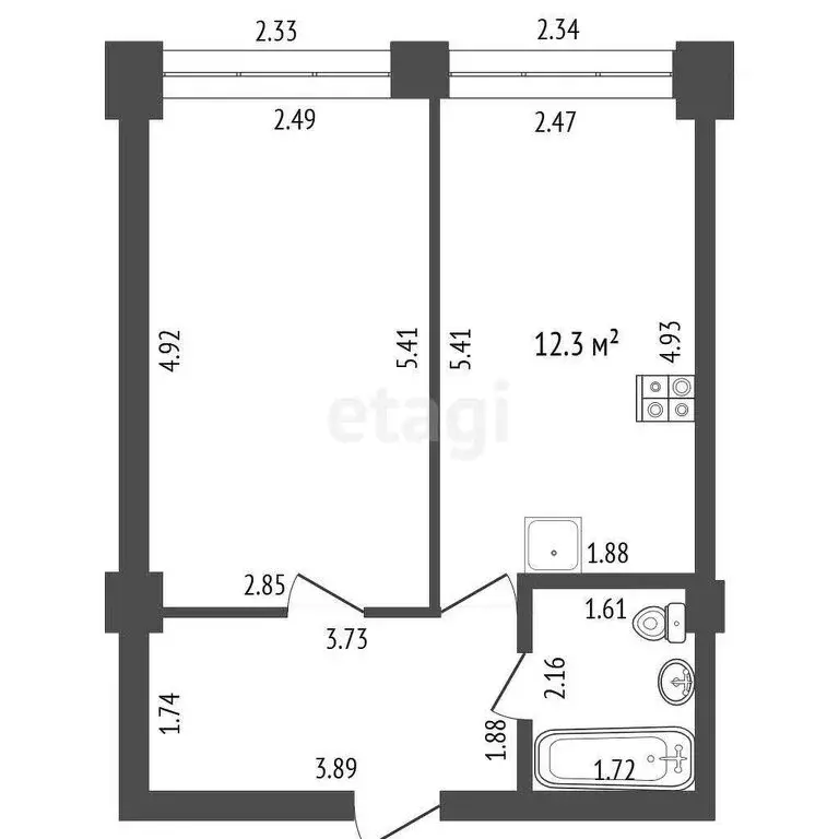 1-комнатная квартира: Саранск, улица Победы, 26/1 (40.7 м) - Фото 1