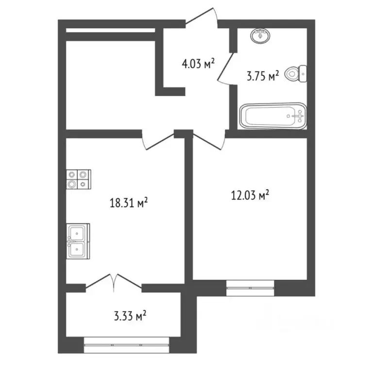 1-к кв. Тюменская область, Тюмень ул. Павла Никольского, 14 (56.9 м) - Фото 2