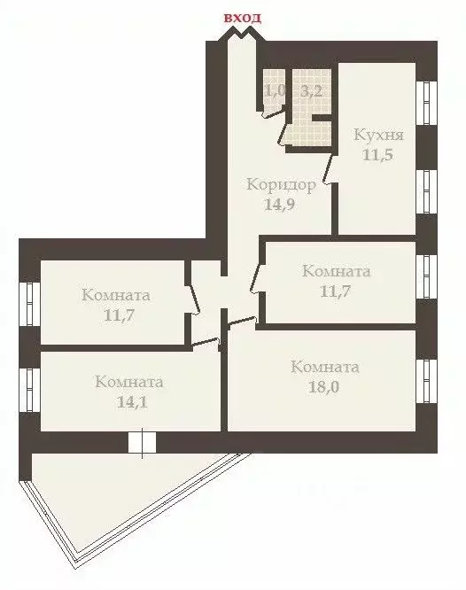 4-к кв. Санкт-Петербург ул. Шаврова, 5к2В (86.1 м) - Фото 1