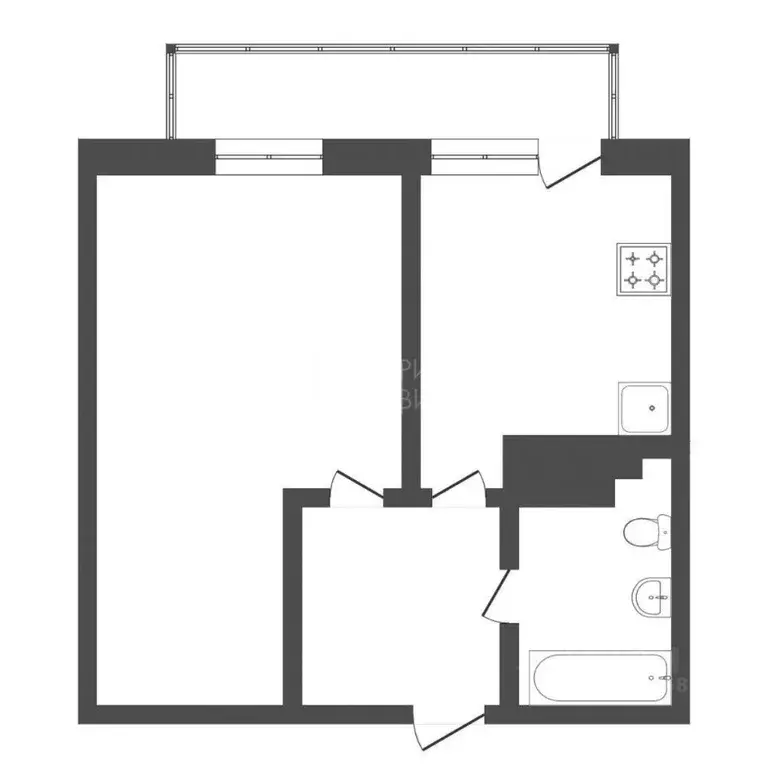 1-к кв. Тюменская область, Тюмень ул. Западносибирская, 2 (34.5 м) - Фото 2