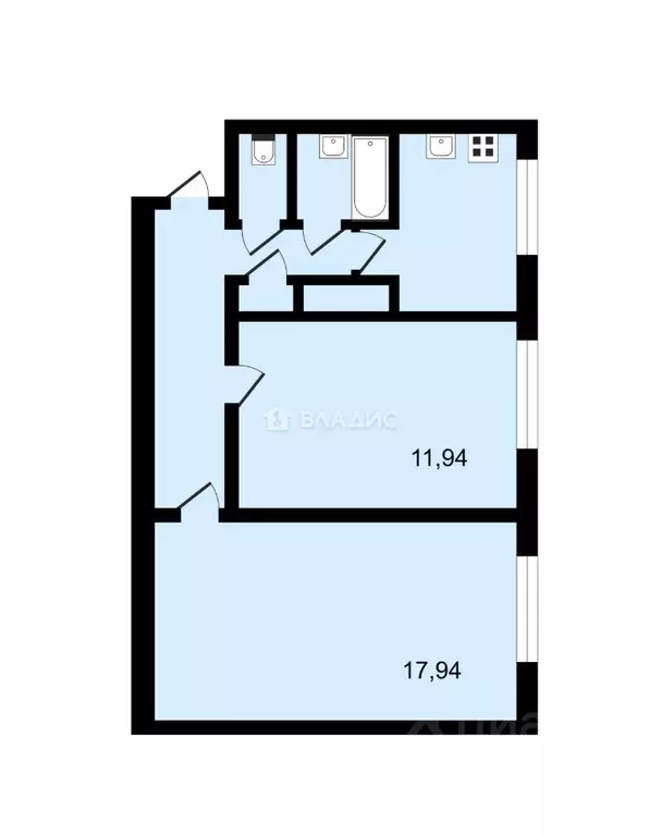 2-к кв. Санкт-Петербург просп. Культуры, 29К7 (46.8 м) - Фото 1