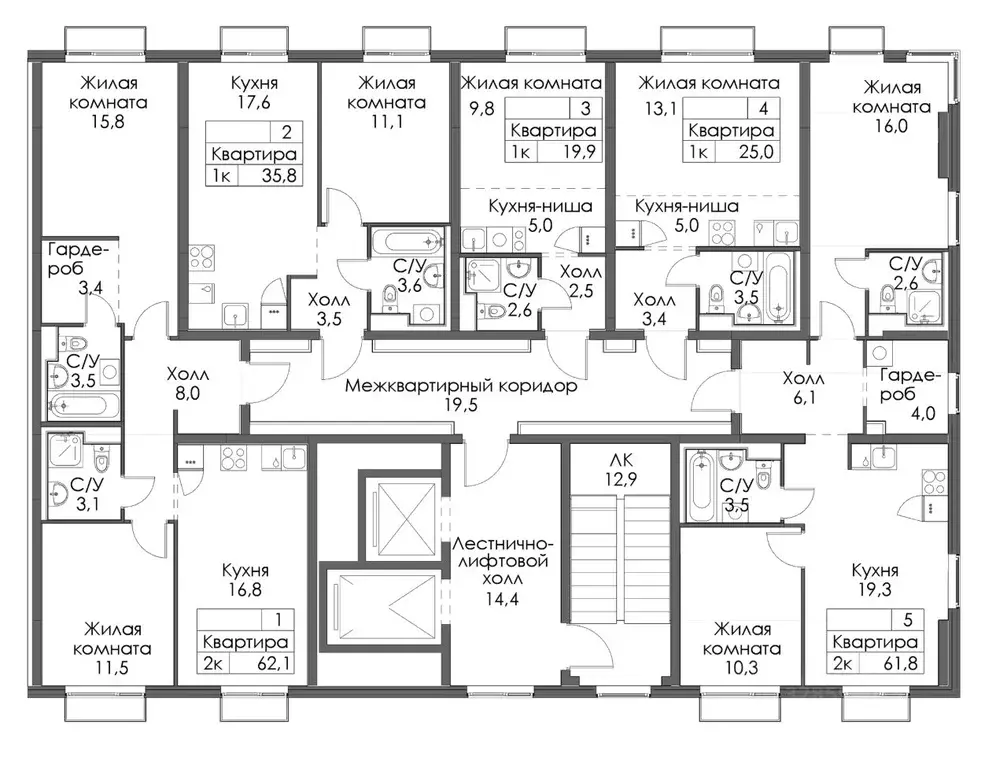 2-к кв. Санкт-Петербург Лиговский просп., 244 (61.8 м) - Фото 1