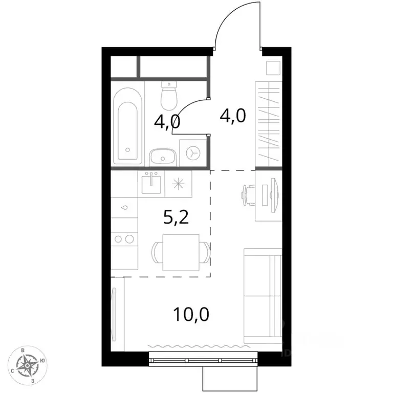 Студия Московская область, Химки Клязьма-Старбеево мкр, Международный ... - Фото 1