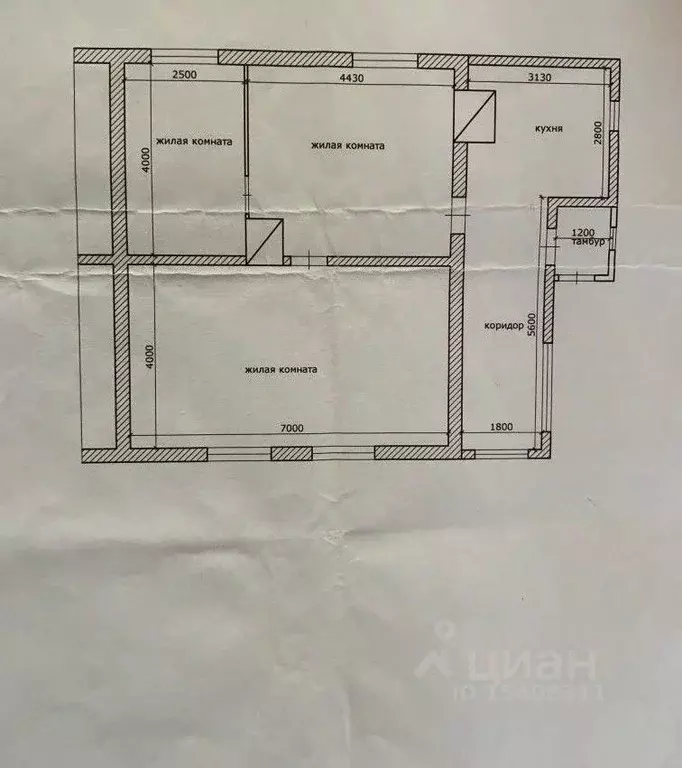 3-к кв. Астраханская область, с. Икряное ул. Зеленая, 11 (52.8 м) - Фото 2