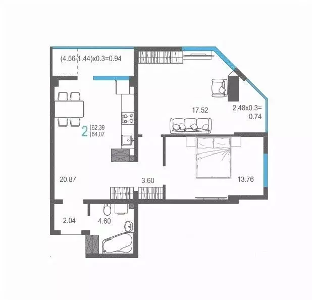 2-к кв. Крым, Ялта ул. Кирова, 155Ак1 (64.07 м) - Фото 1