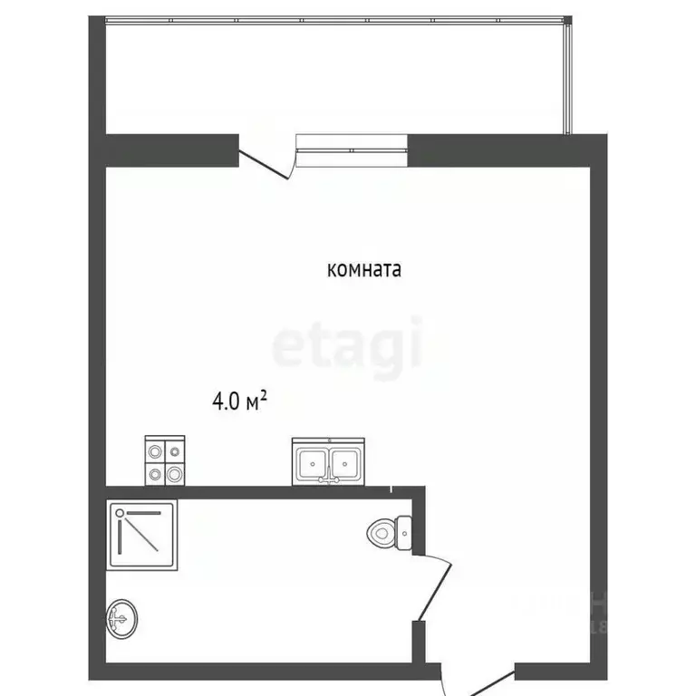 Студия Ростовская область, Ростов-на-Дону ул. Нансена, 109/5 (30.0 м) - Фото 2