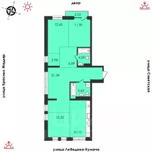 3-к кв. иркутская область, иркутск советская ул, 31/2 (97.83 м) - Фото 0