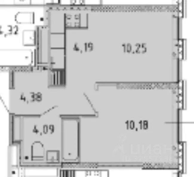 1-к кв. Свердловская область, Екатеринбург тракт Сибирский, 24Д (34.0 ... - Фото 2