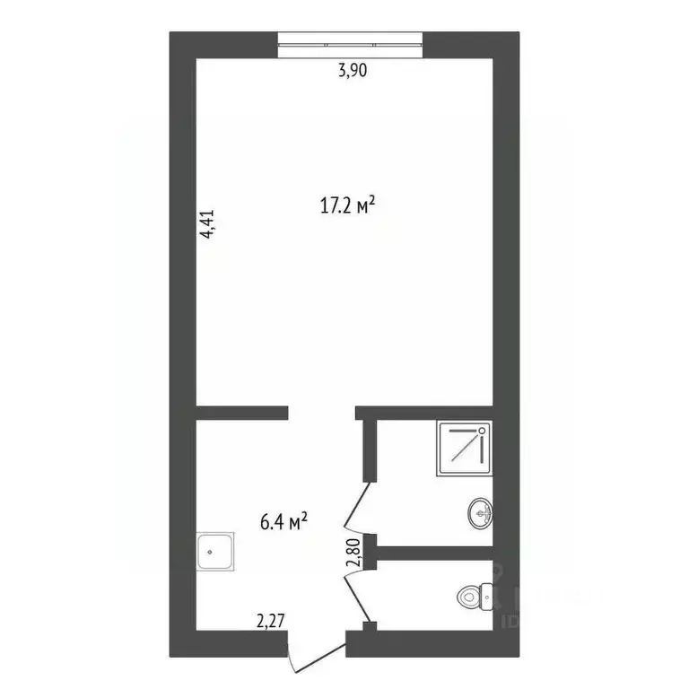 Студия Амурская область, Благовещенск Политехническая ул., 57 (27.8 м) - Фото 2