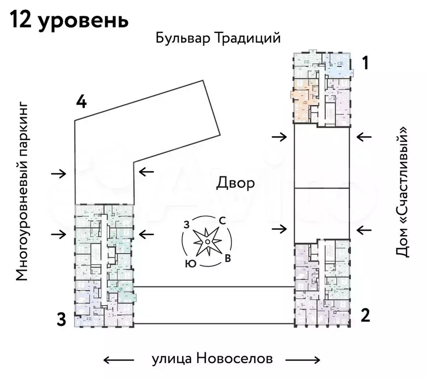 1-к. квартира, 37,8 м, 12/16 эт. - Фото 1