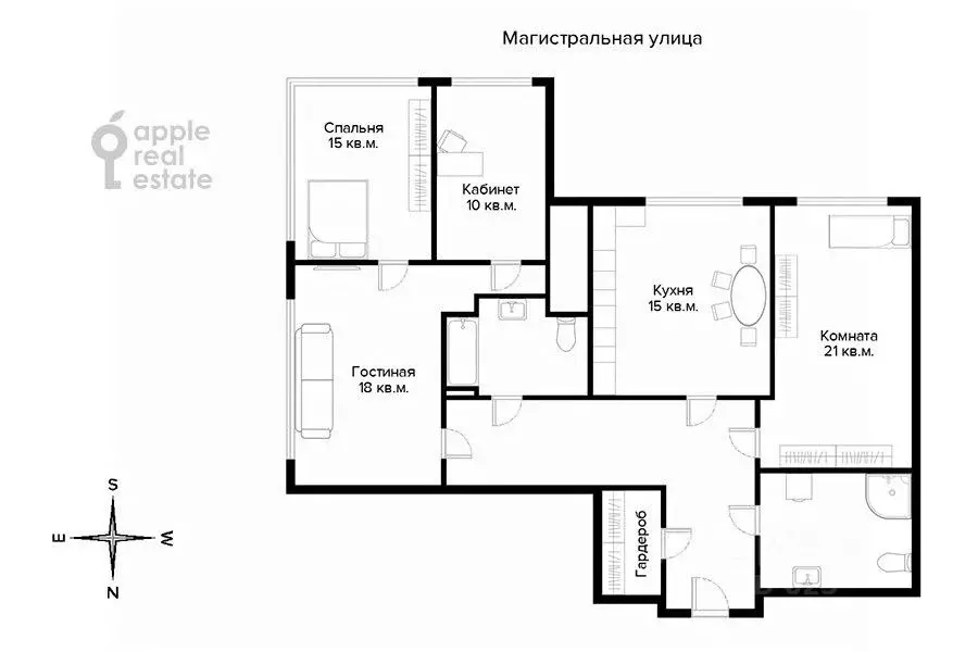 4-к кв. Москва Шелепихинская наб., 34к3 (110.0 м) - Фото 2