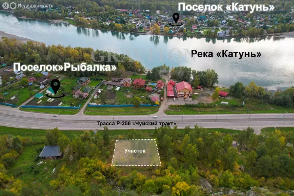 Участок в Майминский район, посёлок Рыбалка, Чуйская улица, 11 (12.71 ... - Фото 1