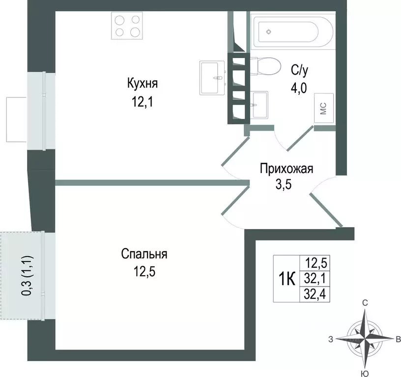 1-к кв. Московская область, Королев Первомайский мкр, Старые Горки дп, ... - Фото 1