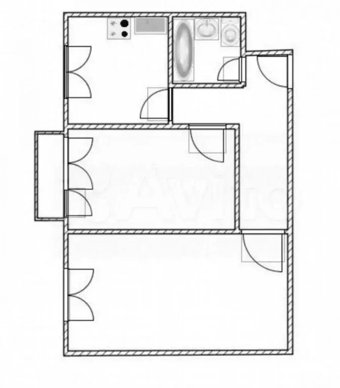 2-к. квартира, 42 м, 4/5 эт. - Фото 1