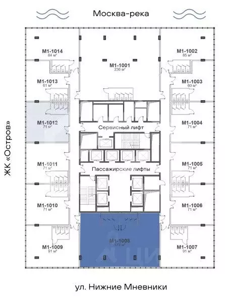 Офис в Москва ул. Нижние Мневники, 37А (179 м) - Фото 1