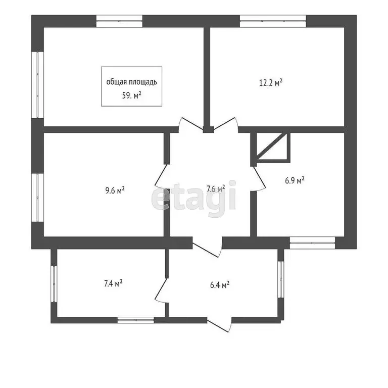 Дом в Старый Искитим, Сибирская улица (66.7 м) - Фото 1