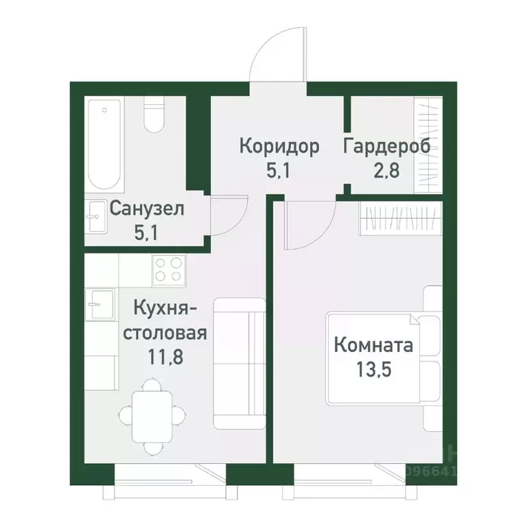 1-к кв. Челябинская область, Челябинский городской округ, пос. ... - Фото 0