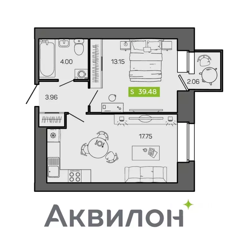 1-к кв. Архангельская область, Северодвинск ул. Ломоносова, 79к3 ... - Фото 0