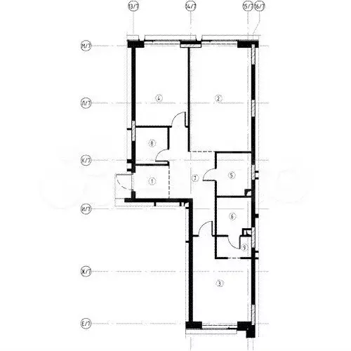 2-к. квартира, 81 м, 2/17 эт. - Фото 1