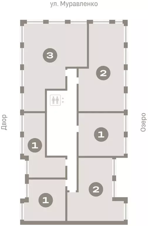 2-комнатная квартира: Тюмень, жилой комплекс Дом у Озера (42.15 м) - Фото 1