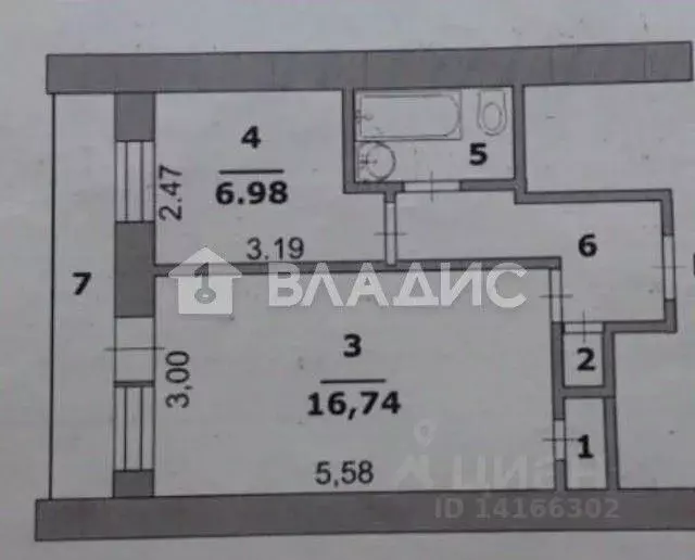1-к кв. Белгородская область, Белгород ул. Костюкова, 9 (33.0 м) - Фото 2