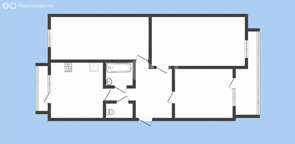 3-комнатная квартира: Черкесск, Одесский переулок, 1 (68 м) - Фото 1