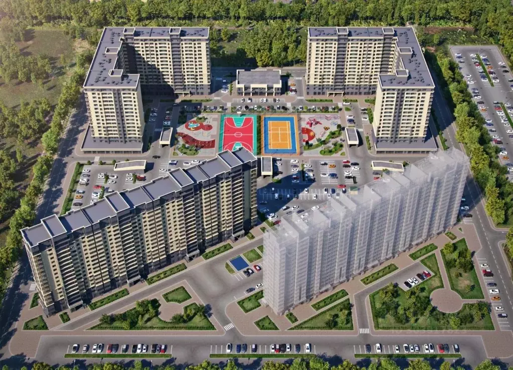 Студия Краснодарский край, Краснодар Сармат жилой комплекс (25.2 м) - Фото 1