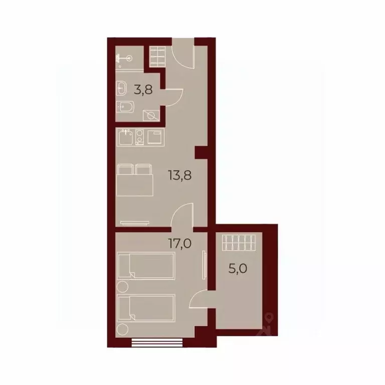 1-к кв. Волгоградская область, Волгоград Коммунистическая ул., 24 ... - Фото 2