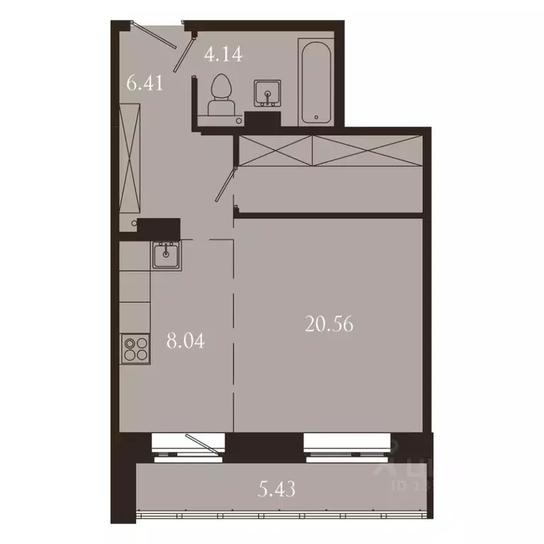 1-к кв. Иркутская область, Иркутск Советская ул., 115/1 (44.58 м) - Фото 0